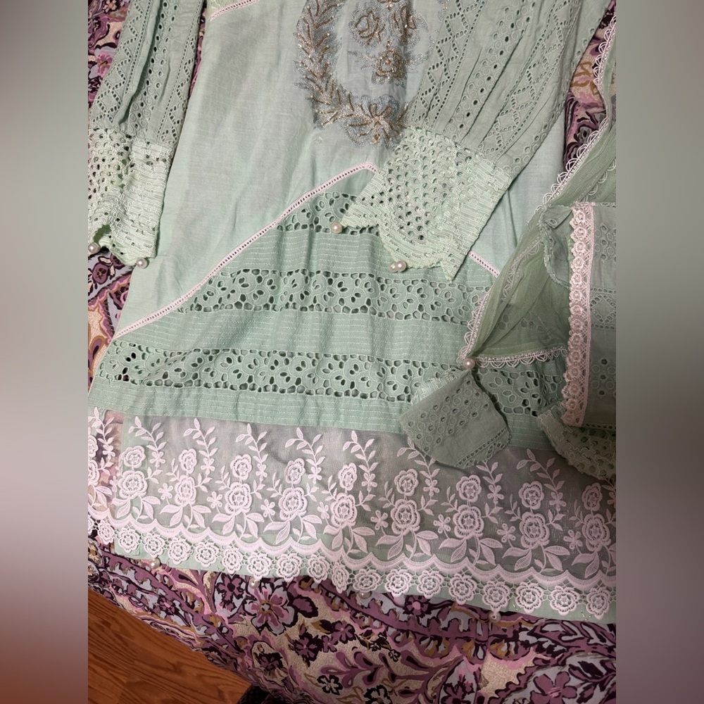 Salwar Kameez Mint Green - Picture 2 of 3